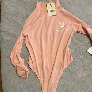 Misguided x playboy pink bodysuit